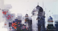 Zahid Ashraf, 12 x 24 inch, Acrylic on Canvas, Cityscape Painting, AC-ZHA-093
